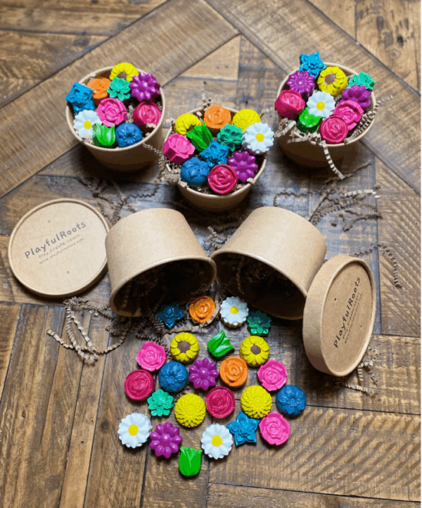 Pots of Flowers Crayon Set