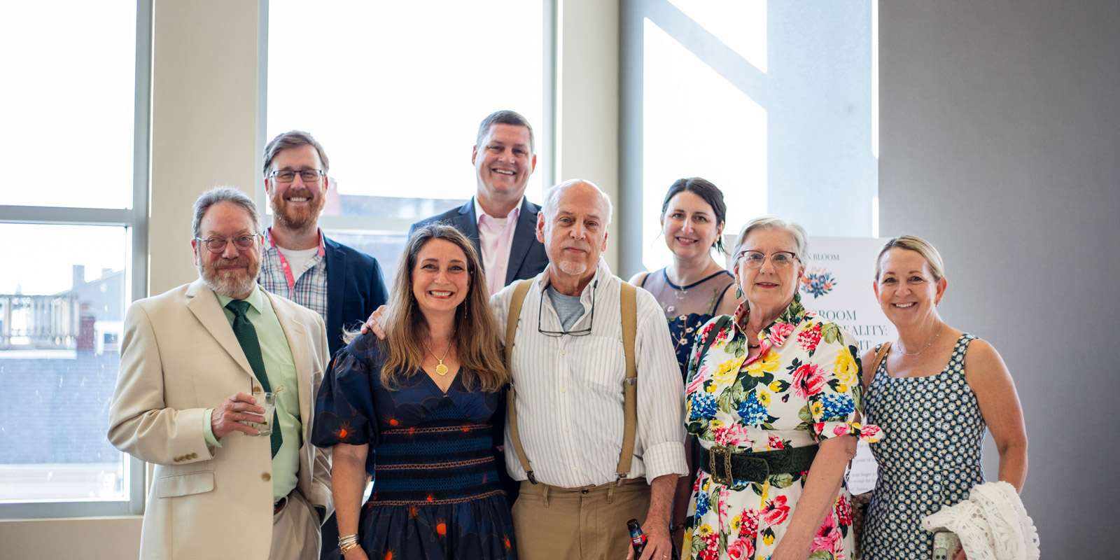 Group of attendees smiling together at ARI in Bloom 2026 at the Lawrenceburg Event Center during ARI’s annual fundraising gala